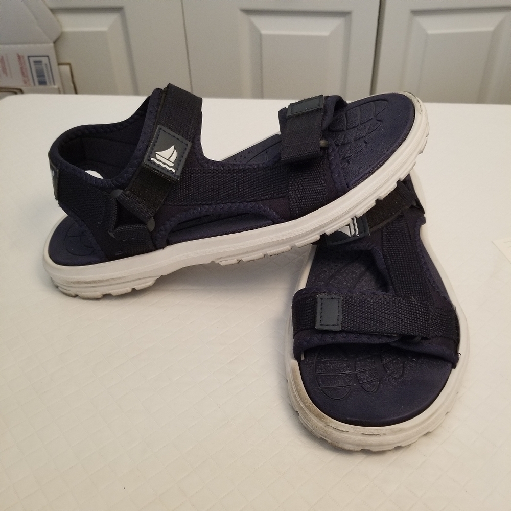 Mens Sandals Size 13 Hook and Loop Open Toe Casual  Sport Beach Walking  Shoe Bl